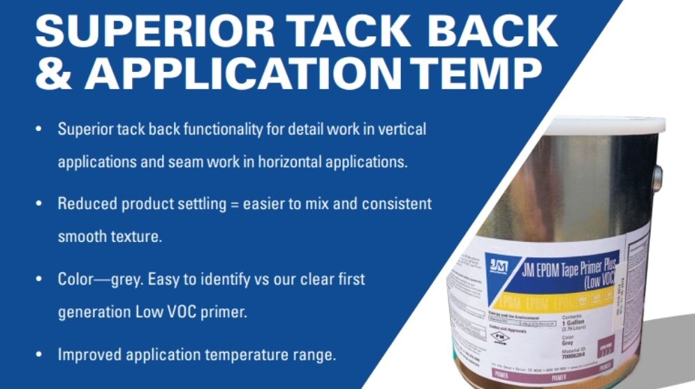 Johns Manville EPDM Tape Primer Plus (Low VOC) Johns Manville